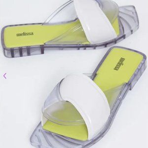 SALE!! Melissa Brigitte Square Flat Jelly Sandals - NEW - Size 10